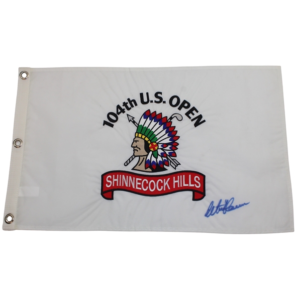 Retief Goosen Signed 2004 US Open Championship at Shinnecock Hills Embroidered Flag JSA ALOA