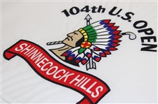 Retief Goosen Signed 2004 US Open Championship at Shinnecock Hills Embroidered Flag JSA ALOA