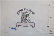 Retief Goosen Signed 2004 US Open Championship at Shinnecock Hills Embroidered Flag JSA ALOA