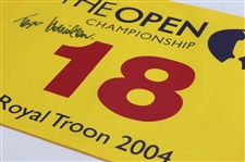Todd Hamilton Signed 2004 The Open Championship at Royal Troon Flag JSA ALOA