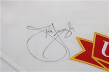 Jim Furyk Signed 2003 US Open at Olympia Fields Embroidered Flag JSA ALOA