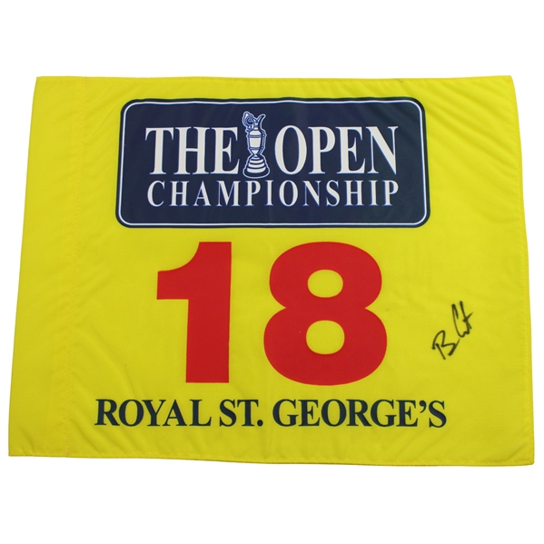 Ben Curtis Signed 2003 The Open Championship at Royal St. Georges Flag JSA ALOA