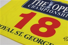 Ben Curtis Signed 2003 The Open Championship at Royal St. George's Flag JSA ALOA