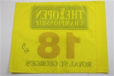 Ben Curtis Signed 2003 The Open Championship at Royal St. George's Flag JSA ALOA
