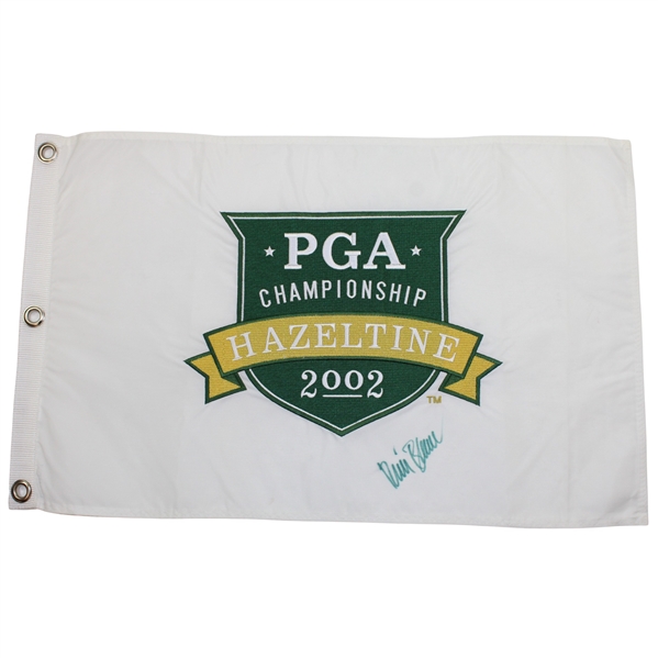 Rich Beem Signed 2002 PGA Championship at Hazeltine Flag JSA ALOA