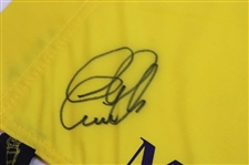 Ernie Els Signed 2002 The OPEN at Muirfield Yellow Screen Flag JSA ALOA
