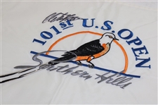 Retief Goosen Signed 2001 Us Open at Embroidered Southern Hills Flag JSA ALOA