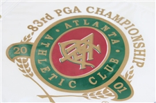 David Toms Signed 2001 PGA Championship at Atlanta Athletic Club Screen Flag JSA ALOA