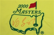 Vijay Singh Signed 2000 Masters Tournament Embroidered Flag JSA ALOA