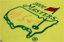 Vijay Singh Signed 2000 Masters Tournament Embroidered Flag JSA ALOA