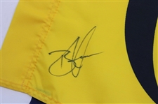 Brian Harman Signed 2023 The Open Championship at Royal Liverpool Yellow Screen Flag JSA ALOA