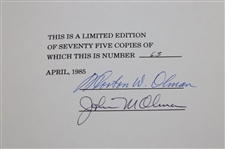 1985 'The Encyclopedia of Golf Collectibles' Ltd Ed 63/75 Book Signed by Mort Olman & John Olman