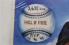 MLB HoFer Stan Musial Signed Oversize HoF/Hits/MVP Robert Simons 1985 Print JSA ALOA