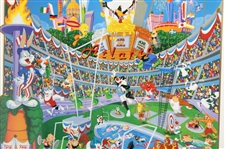 1896-1996 100th Ann. US Olympic CenToonial Poster by Melanie Taylor Kent
