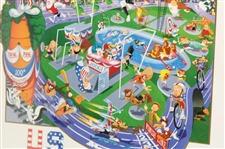 1896-1996 100th Ann. US Olympic CenToonial Poster by Melanie Taylor Kent