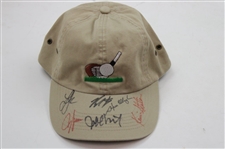 Ray Floyd, Hale Irwin, ChiChi Rodriguez & Two (2) Multi-Signed Hats/Visors JSA ALOA