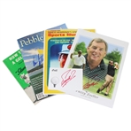 Fuzzy Zoeller Signed Card & Photo w/Trevino & Sutton Signed Items w/Book JSA ALOA