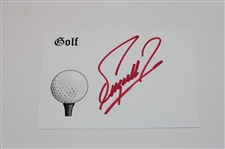 Fuzzy Zoeller Signed Card & Photo w/Trevino & Sutton Signed Items w/Book JSA ALOA