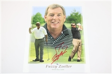 Fuzzy Zoeller Signed Card & Photo w/Trevino & Sutton Signed Items w/Book JSA ALOA