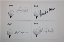 Ten (10) Signed Cuts & Scorecards inc. Sarazen, Nelson, Annika & more JSA ALOA