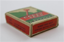 c.1932 Box of Bobby Tees 'Improve Your Game' Tee Box with 12 Tees