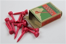 c.1932 Box of Bobby Tees 'Improve Your Game' Tee Box with 12 Tees
