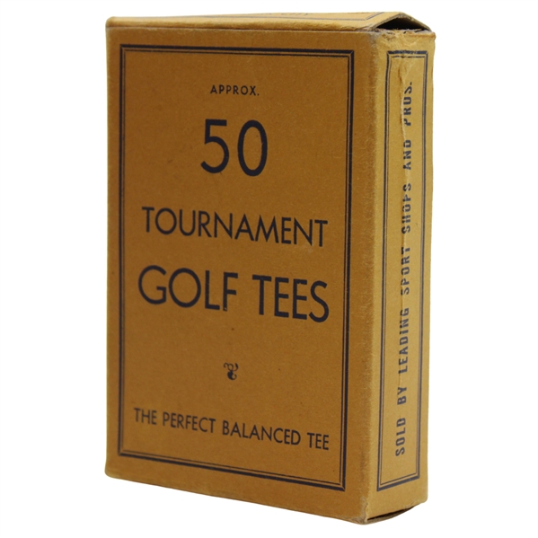 Vintage Box of The Perfect Balanced Tee Tournament Golf Tees Box with Tees
