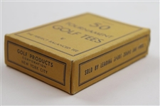 Vintage Box of The Perfect Balanced Tee Tournament Golf Tees Box with Tees