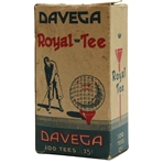 Vintage Box of Davega Royal Tee Tee Box with Tees