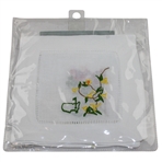 Augusta National Golf Club Four (4) Linen & Cotton Embroidered Cocktail Napkins Set - Unopened