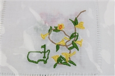 Augusta National Golf Club Four (4) Linen & Cotton Embroidered Cocktail Napkins Set - Unopened