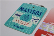 1989, 1990 & 1996 Masters Tournament SERIES Badges - Nick Faldo Winner