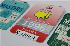 1989, 1990 & 1996 Masters Tournament SERIES Badges - Nick Faldo Winner
