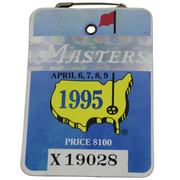 1995 Masters Tournament SERIES Badge #X19028 - Crenshaw Winner - Tigers Masters Debut