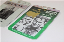 2001 & 2002 Masters Tournament SERIES Badges #R04215 & #Q00399 - Tiger Woods Wins