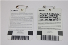 2001 & 2002 Masters Tournament SERIES Badges #R04215 & #Q00399 - Tiger Woods Wins