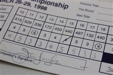 Kite, Sutton, Janzen & Seven (7) Others Signed 1998-99 Players Championship Official Scorecards