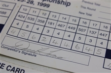 Kite, Sutton, Janzen & Seven (7) Others Signed 1998-99 Players Championship Official Scorecards