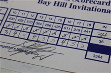 Perry, Pavin, Leonard & Seven (7) Others Signed 1998-99 Bay Hill Invitational Official Scorecards
