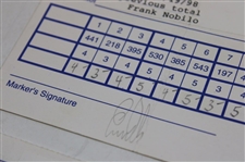 Perry, Pavin, Leonard & Seven (7) Others Signed 1998-99 Bay Hill Invitational Official Scorecards