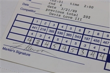 Singh, Love, Kite & Seven (7) Others Signed 1998-99 Bay Hill Invitational Official Scorecards