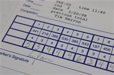 Singh, Love, Kite & Seven (7) Others Signed 1998-99 Bay Hill Invitational Official Scorecards