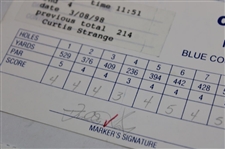 Singh, Sluman, Price & Seven (7) Others Signed 1998-99 Doral Ryder Open Official Scorecards