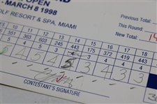 Langer, Duval, Azinger & Seven (7) Others Signed 1998-99 Doral-Ryder Open Official Scorecards