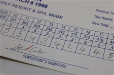 Langer, Duval, Azinger & Seven (7) Others Signed 1998-99 Doral-Ryder Open Official Scorecards