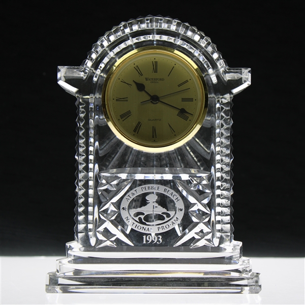 Brad Bryants 1993 AT&T Pebble Beach National Pro-Am Tournament Waterford Crystal Mantel Clock