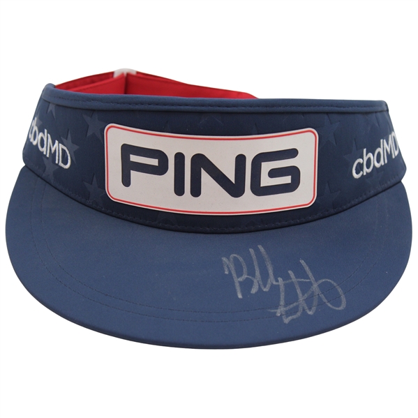 Bubba Watson Signed Personal PING Red, White & Blue USA BUBBA Visor JSA ALOA