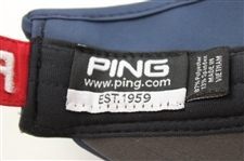 Bubba Watson Signed Personal PING Red, White & Blue USA 'BUBBA' Visor JSA ALOA