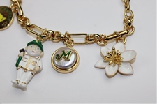 Masters Tournament Charm Bracelet by Mignonne Gavigan in Original Bag/Box