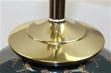 Classic Hand Painted Bobby Jones Tees Off with Crossed Clubs Hunter Green Table Lamp - Works